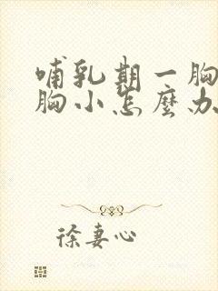 哺乳期一胸大一胸小怎么办