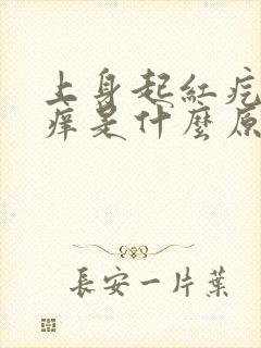 上身起红疙瘩很痒是什么原因引起的