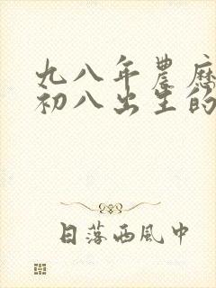 九八年农历九月初八出生的女孩命运封面