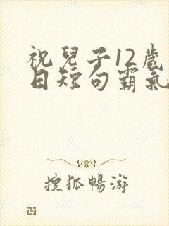 祝儿子12岁生日短句霸气封面