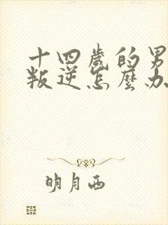 十四岁的男孩子叛逆怎么办