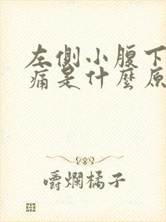 左侧小腹下侧疼痛是什么原因女性