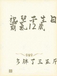 祝儿子生日短句霸气12岁