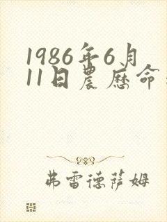 1986年6月11日农历命运怎样