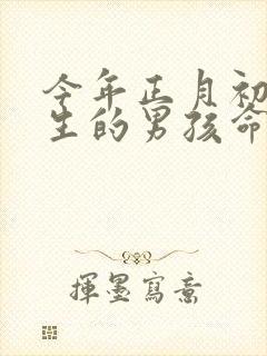 今年正月初八出生的男孩命运