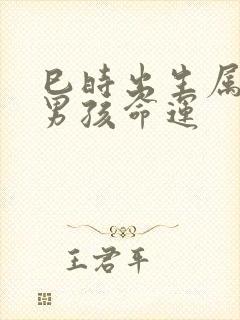 巳时出生属马的男孩命运