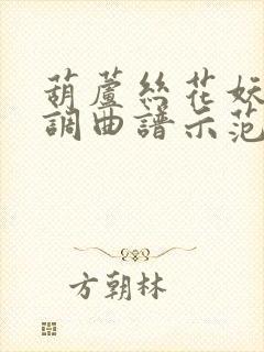 葫芦丝花妖降b调曲谱示范