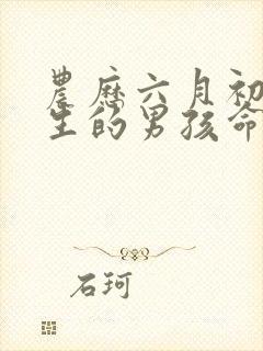 农历六月初六出生的男孩命运