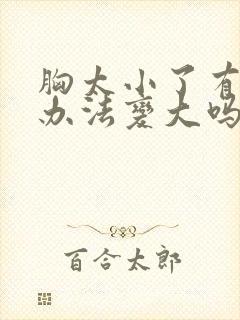 胸太小了有什么办法变大吗