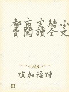 都市完结小说免费阅读全文封面