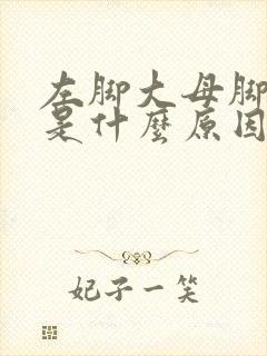 左脚大母脚趾麻是什么原因封面