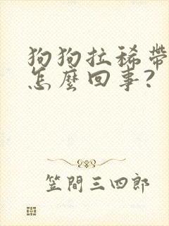 狗狗拉稀带血是怎么回事?