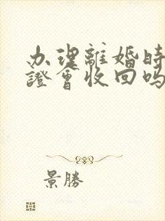 办理离婚时结婚证会收回吗