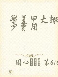 学美甲大概要多少费用