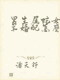 男生属蛇女生属羊婚配怎么样封面