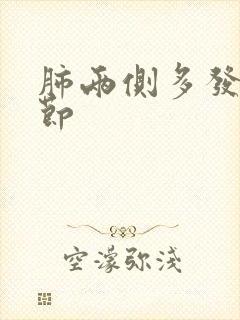 肺两侧多发小结节