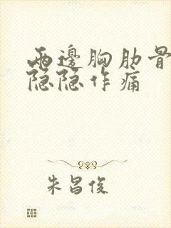 两边胸肋骨里面隐隐作痛封面