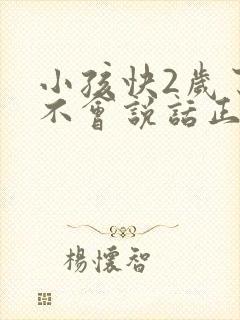 小孩快2岁了还不会说话正常吗封面