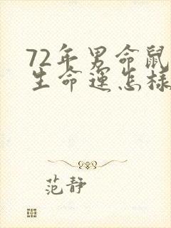 72年男命鼠一生命运怎样