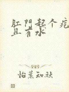 肛门起个疙瘩而且有水封面