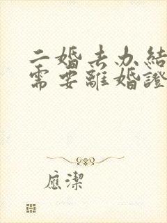 二婚去办结婚证需要离婚证吗