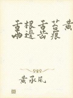 舌根舌苔黄腻 两边齿痕