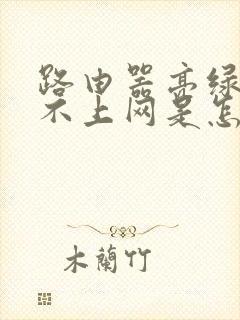 路由器亮绿灯连不上网是怎么回事封面