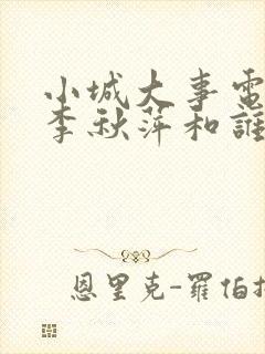 小城大事电视剧李秋萍和谁在一起了封面