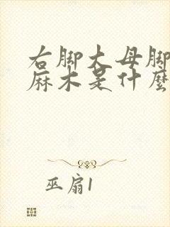 右脚大母脚趾头麻木是什么原因