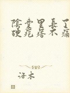 阴囊里长了个小硬疙瘩不痛不痒