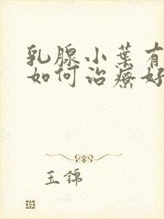 乳腺小叶有增生如何治疗好