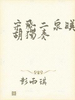 宋飞二泉映月二胡独奏封面