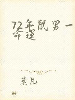 72年鼠男一生命运