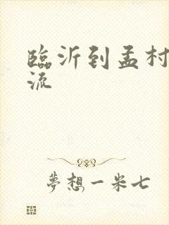 临沂到孟村的物流