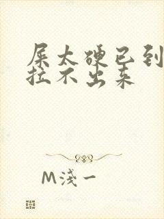 屎太硬已到肛门拉不出来