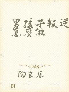 男孩子叛逆期该怎么做