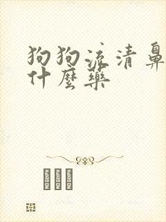 狗狗流清鼻涕吃什么药