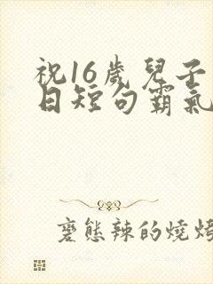 祝16岁儿子生日短句霸气