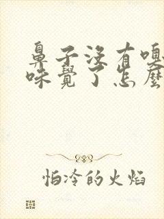 鼻子没有嗅觉和味觉了怎么办