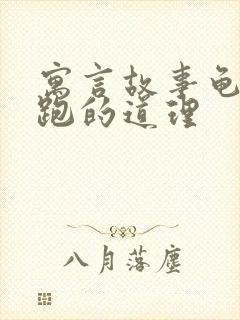 寓言故事龟兔赛跑的道理