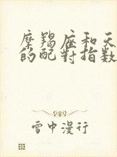 摩羯座和天秤座的配对指数