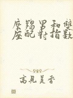 摩羯男和双子女座配对指数