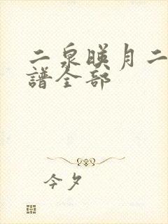 二泉映月二胡简谱全部