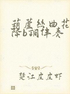 葫芦丝曲花满楼降b调伴奏