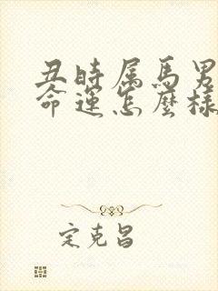 丑时属马男孩的命运怎么样