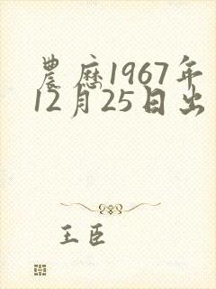 农历1967年12月25日出生人的命运