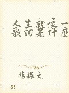 人生就像一场戏歌词是什么歌