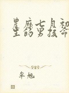 农历七月初九出生的男孩命运