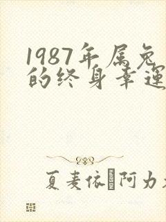 1987年属兔的终身幸运色