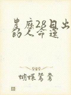 农历28日出生的人命运